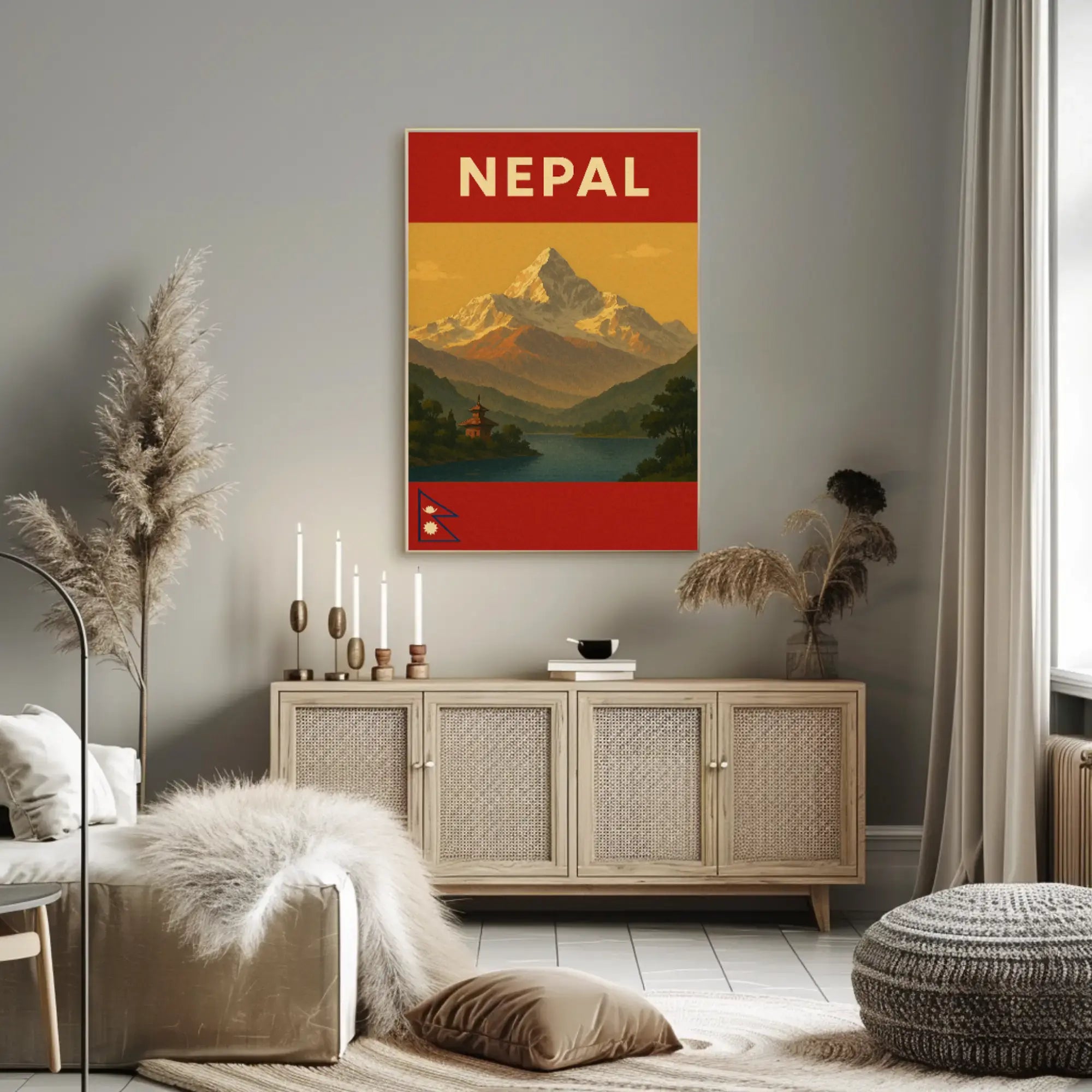 Explore Majestic Himalayas with Vintage Travel Poster PosterGoat