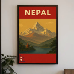 Explore Majestic Himalayas with Vintage Travel Poster PosterGoat