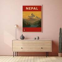 Explore Majestic Himalayas with Vintage Travel Poster PosterGoat