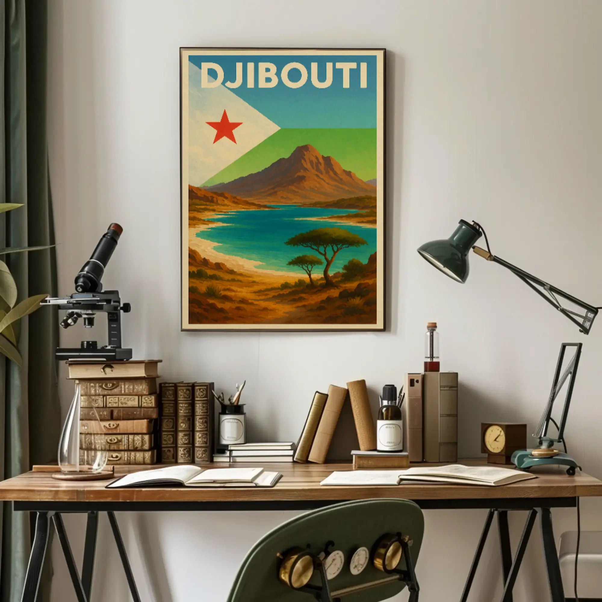 Explore Scenic Beauty with Vintage Djibouti Travel Poster PosterGoat