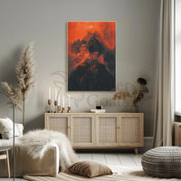 Explore Solitude: Surreal Mountain Adventure Artistic Poster PosterGoat