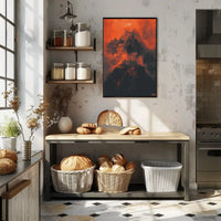 Explore Solitude: Surreal Mountain Adventure Artistic Poster PosterGoat