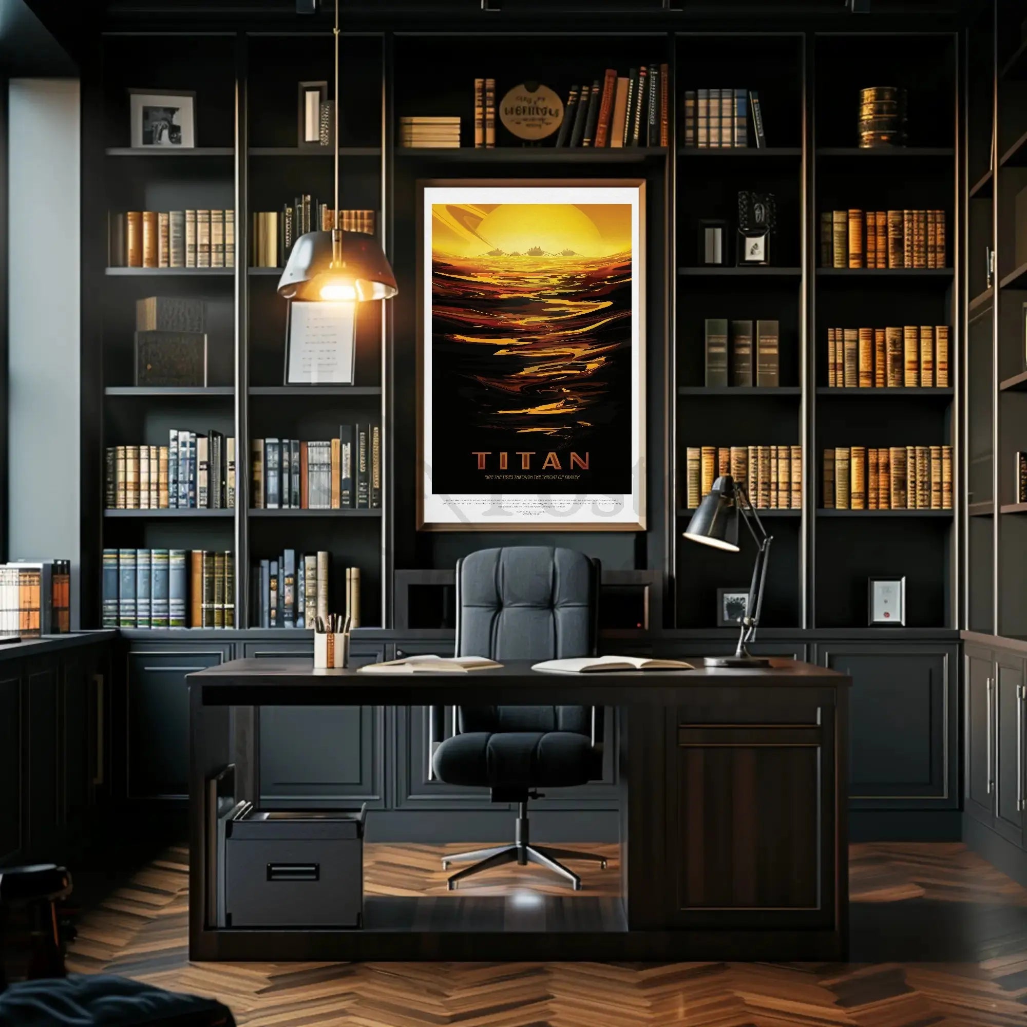 Explore Titanic Seas: Futuristic Sci-Fi Poster PosterGoat