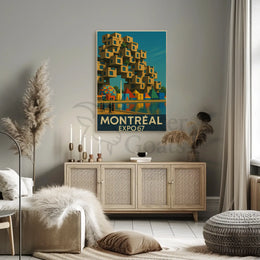 Expo 67 Architecture and Innovation Retro Cultural Poster PosterGoat