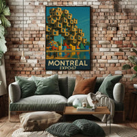 Expo 67 Architecture and Innovation Retro Cultural Poster PosterGoat