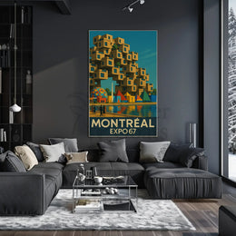 Expo 67 Architecture and Innovation Retro Cultural Poster PosterGoat
