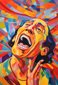 Expressive Modern Pop Art Energetic Vibes Artistic Poster PosterGoat