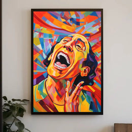 Expressive Modern Pop Art Energetic Vibes Artistic Poster PosterGoat