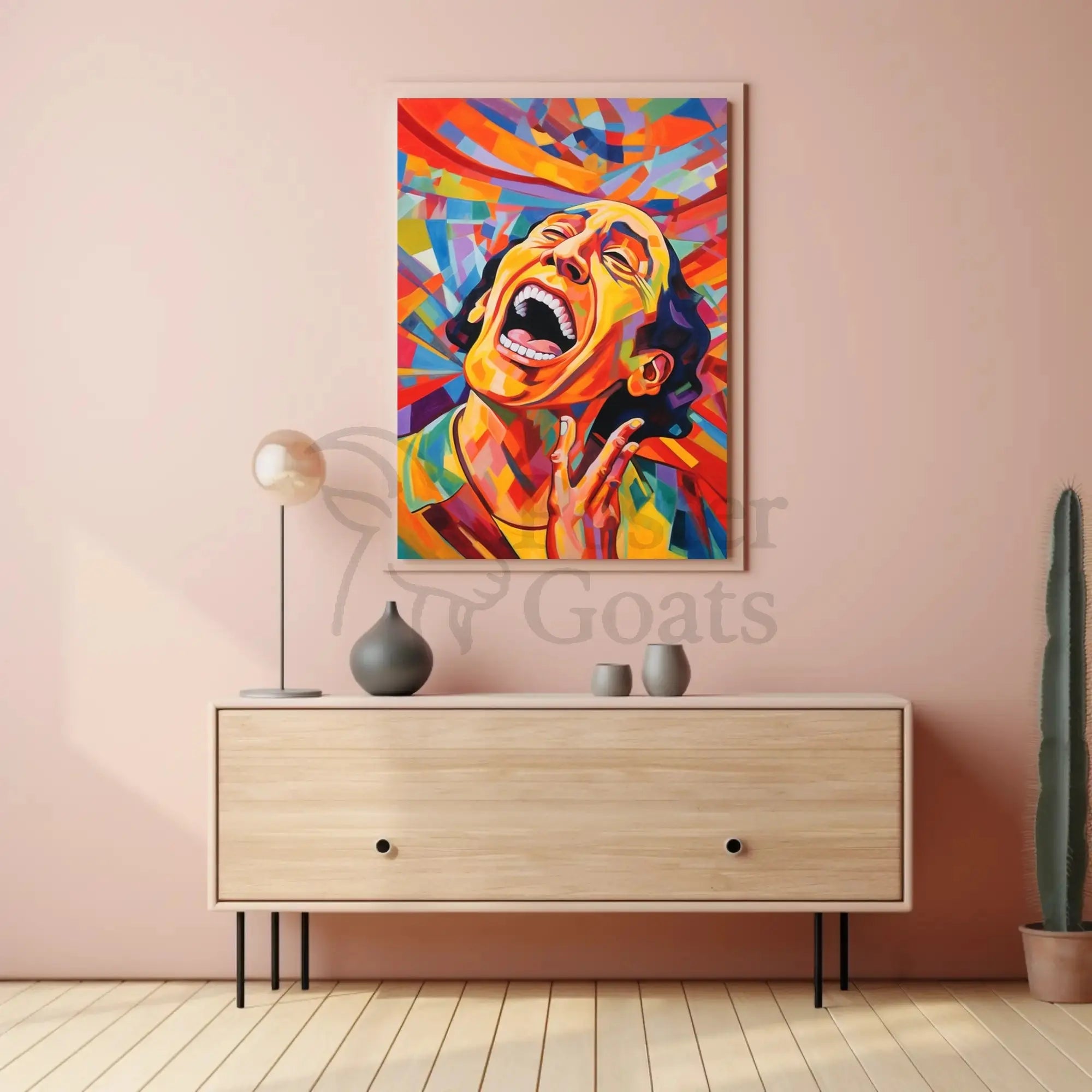 Expressive Modern Pop Art Energetic Vibes Artistic Poster PosterGoat