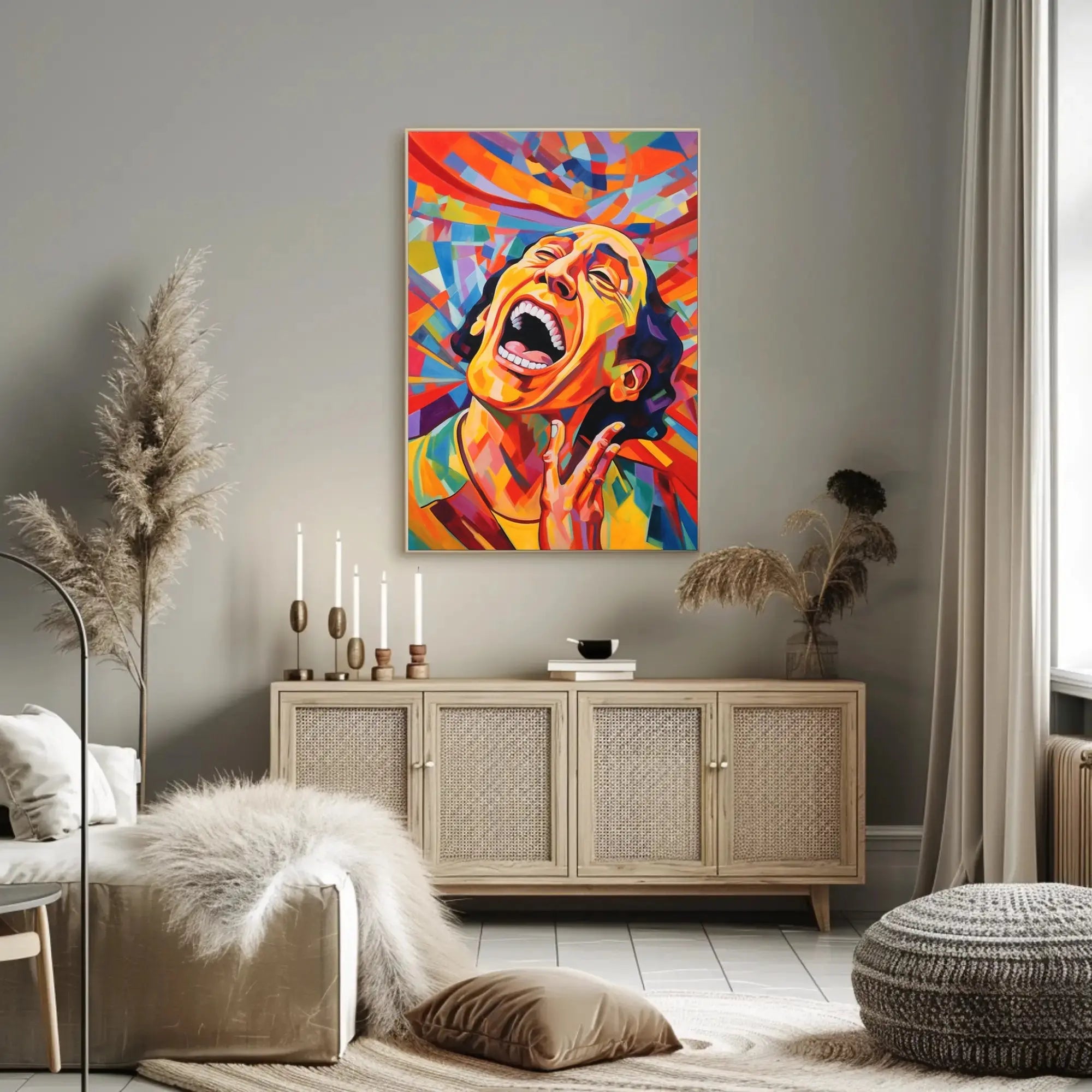 Expressive Modern Pop Art Energetic Vibes Artistic Poster PosterGoat