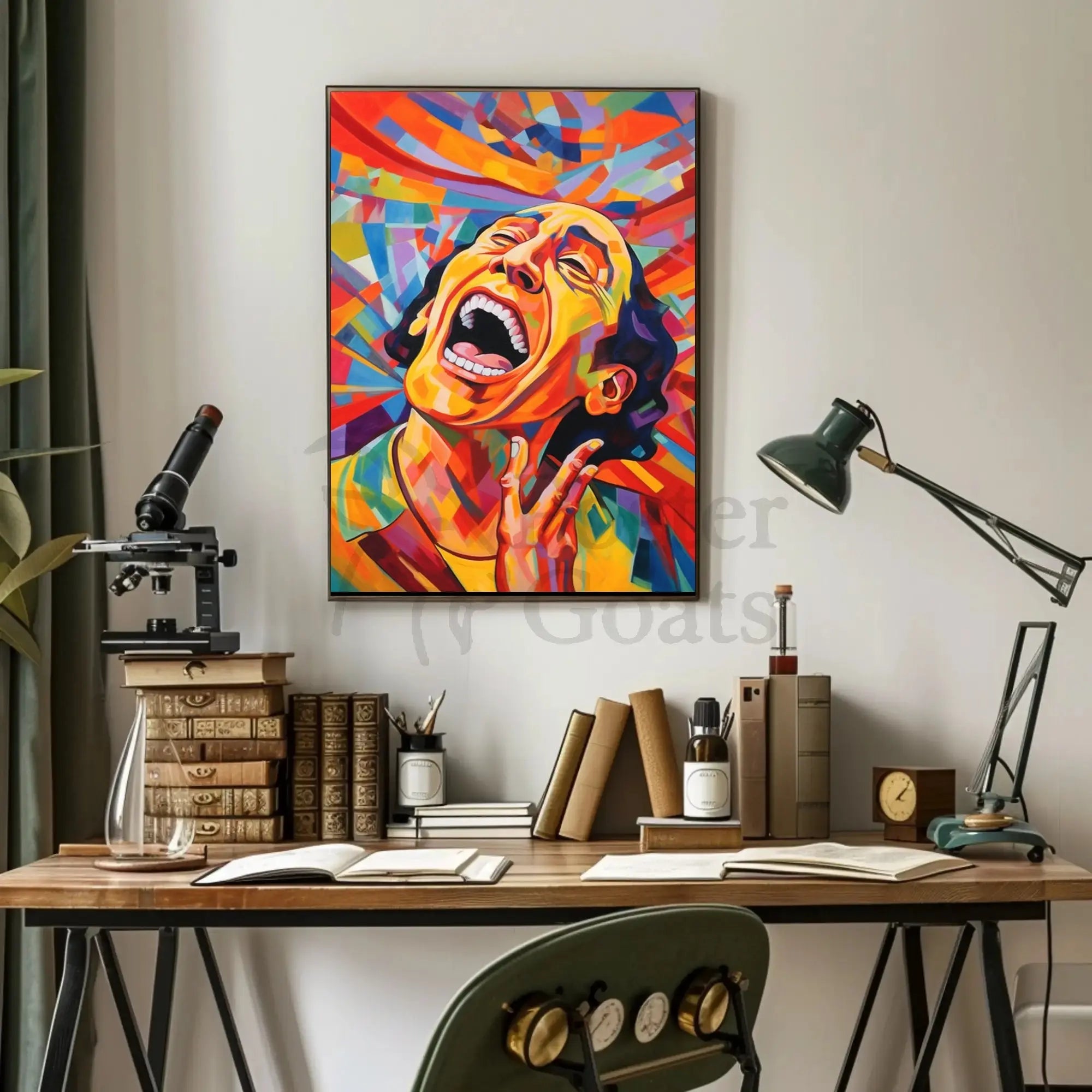 Expressive Modern Pop Art Energetic Vibes Artistic Poster PosterGoat