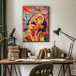 Expressive Modern Pop Art Energetic Vibes Artistic Poster PosterGoat