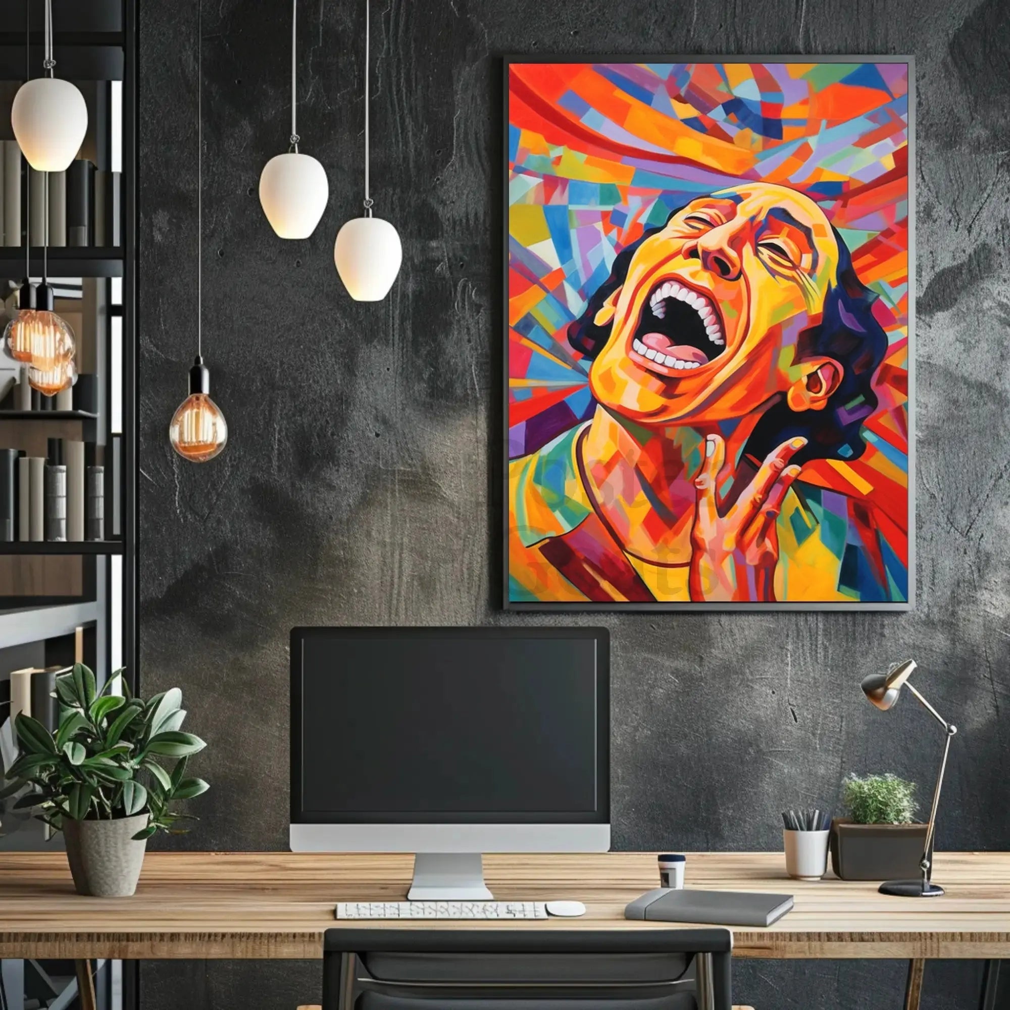 Expressive Modern Pop Art Energetic Vibes Artistic Poster PosterGoat
