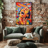 Expressive Modern Pop Art Energetic Vibes Artistic Poster PosterGoat