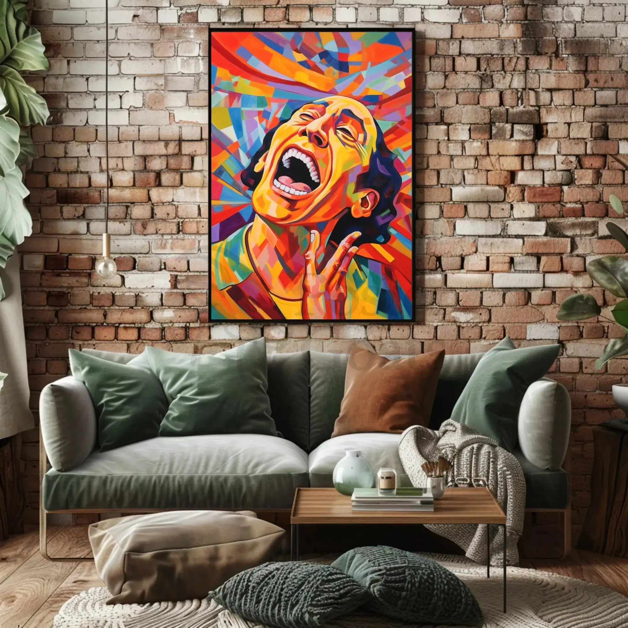 Expressive Modern Pop Art Energetic Vibes Artistic Poster PosterGoat