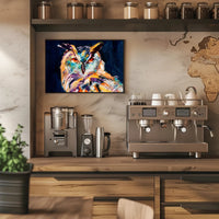 Expressive Stylized Owl Painting - Artistic Poster PosterGoat