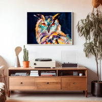 Expressive Stylized Owl Painting - Artistic Poster PosterGoat