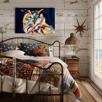 Expressive Stylized Owl Painting - Artistic Poster PosterGoat