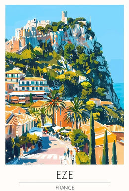 Èze France Hilltop Charm Travel Poster PosterGoat