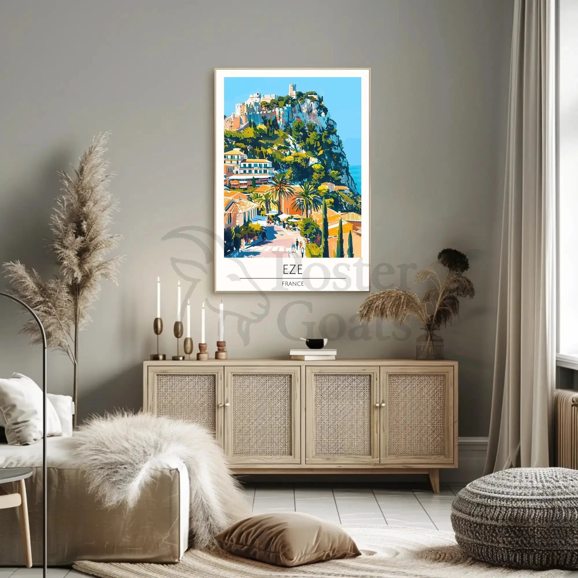 Èze France Hilltop Charm Travel Poster PosterGoat