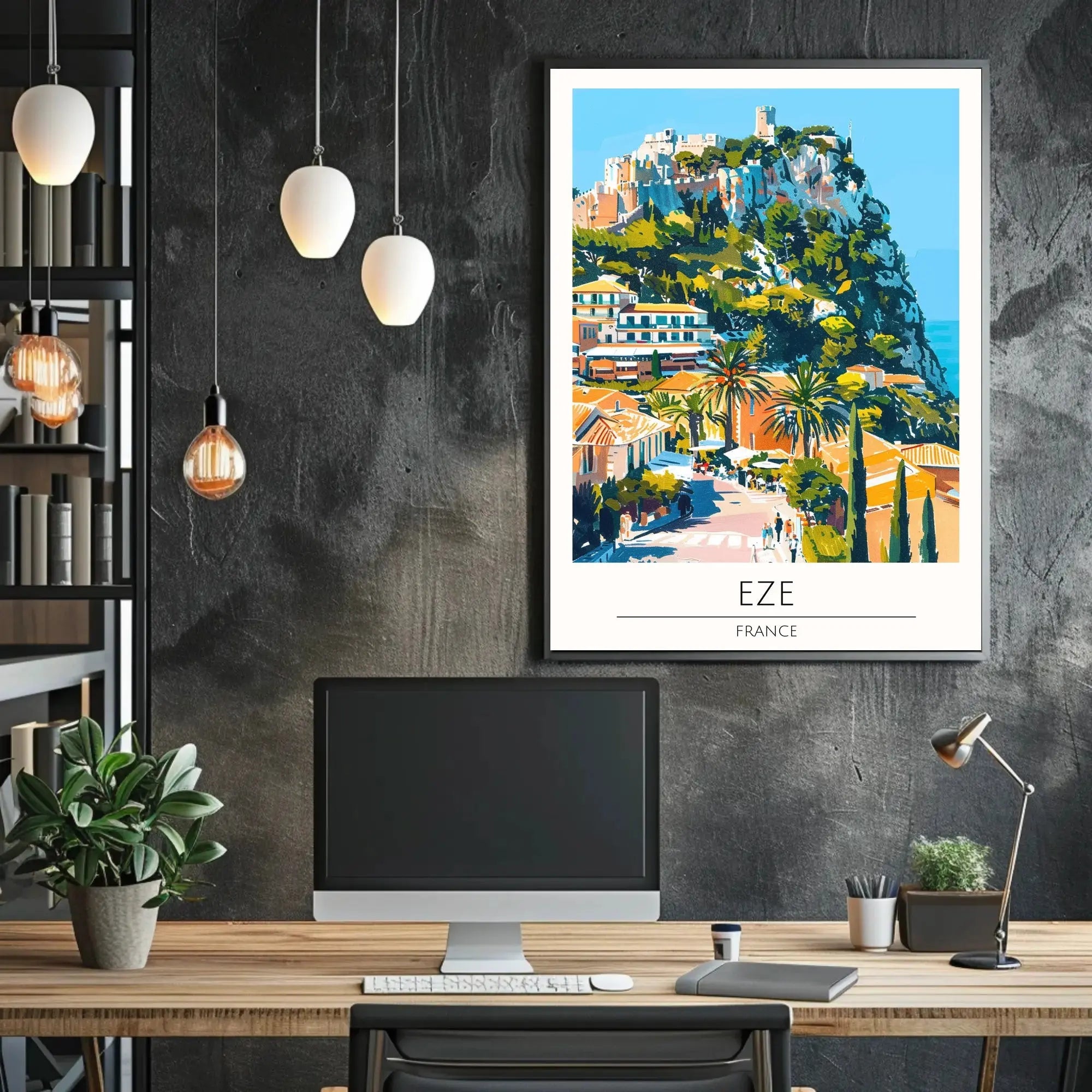 Èze France Hilltop Charm Travel Poster PosterGoat