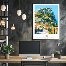 Èze France Hilltop Charm Travel Poster PosterGoat
