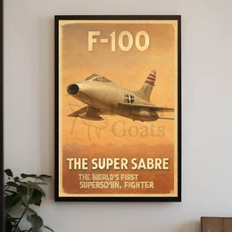 F-100 Super Sabre Vintage Poster PosterGoat