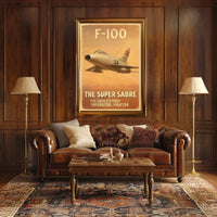 F-100 Super Sabre Vintage Poster PosterGoat