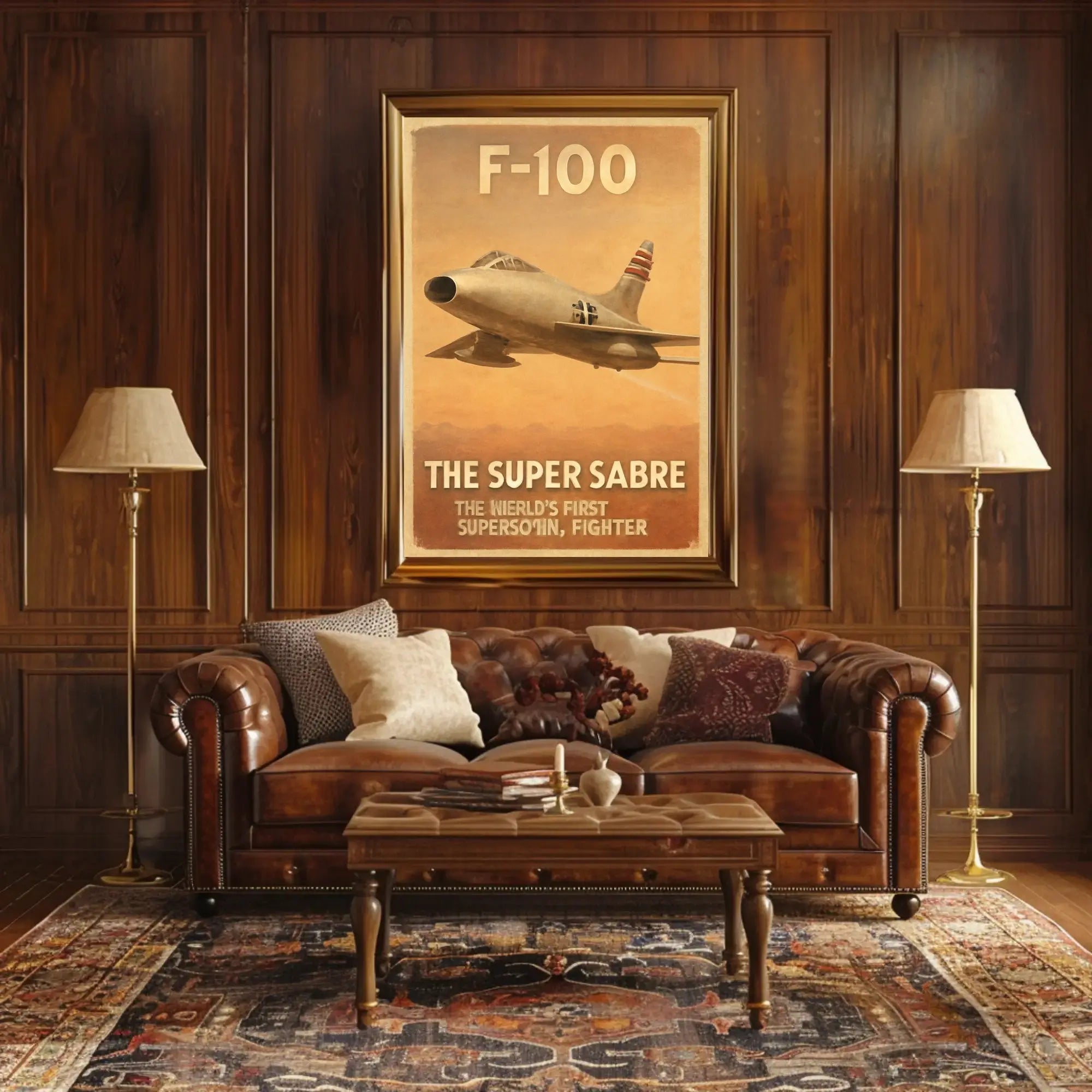 F-100 Super Sabre Vintage Poster PosterGoat