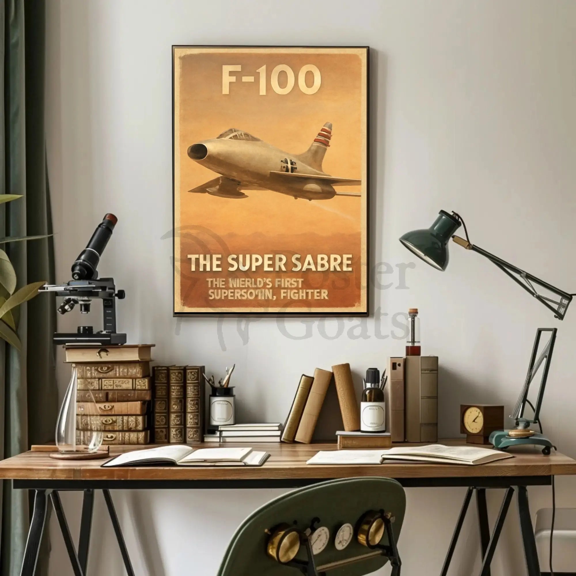 F-100 Super Sabre Vintage Poster PosterGoat
