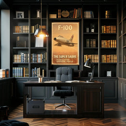 F-100 Super Sabre Vintage Poster PosterGoat