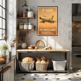 F-100 Super Sabre Vintage Poster PosterGoat