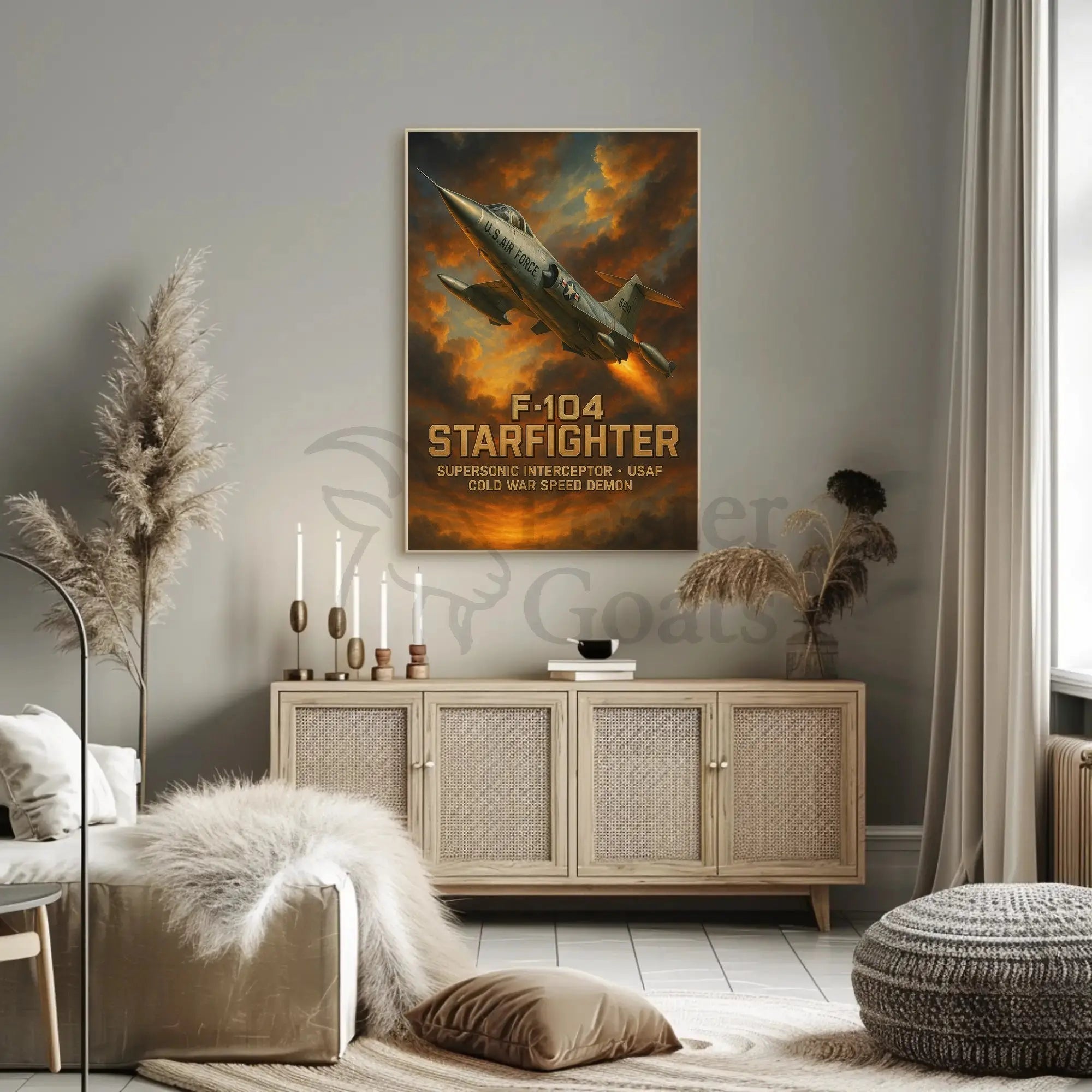F-104 Starfighter Cold War Speed Demon Military Poster PosterGoat