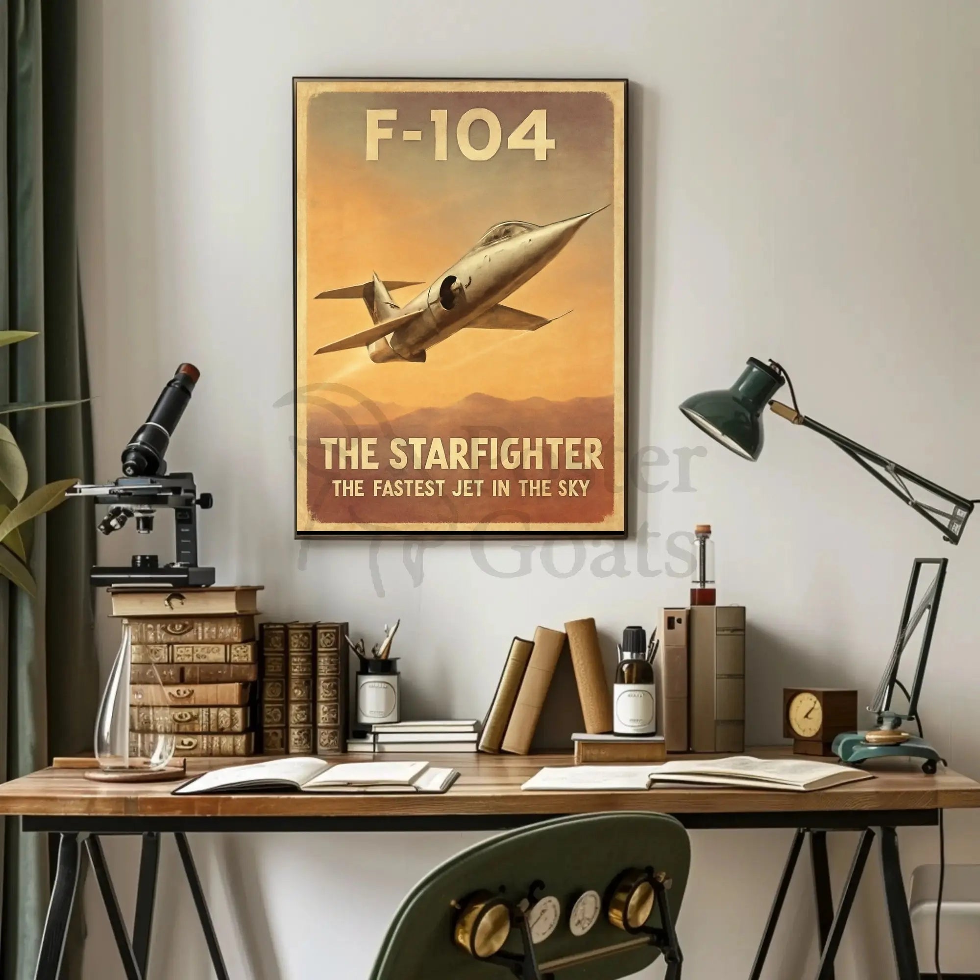 F-104 Starfighter: Vintage Speed Aviation Poster PosterGoat