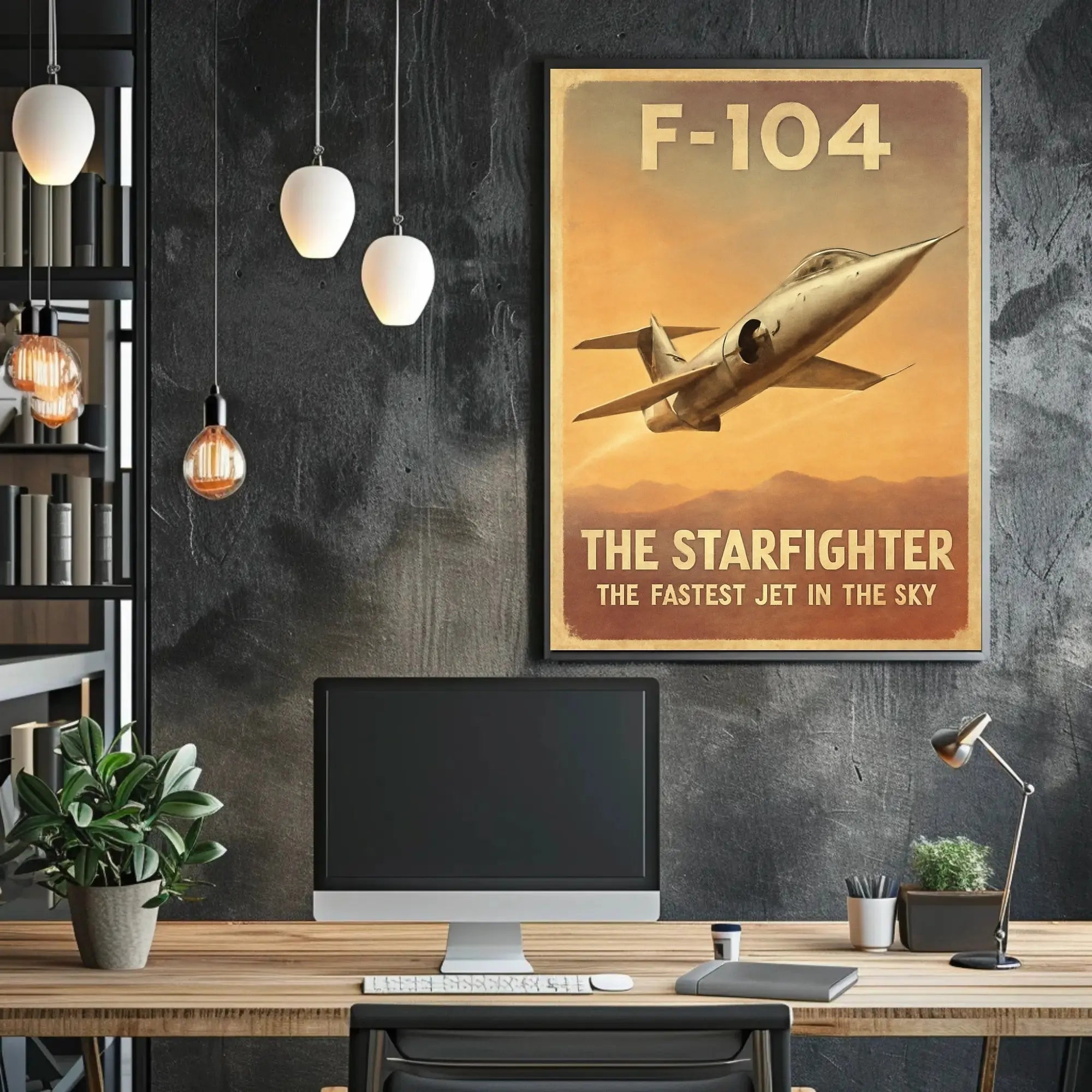 F-104 Starfighter: Vintage Speed Aviation Poster PosterGoat