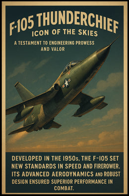 F-105 Thunderchief Icon Of The Skies Poster PosterGoat