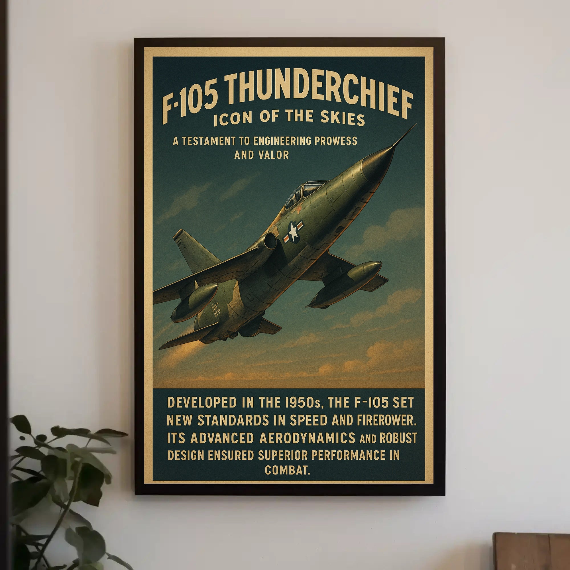 F-105 Thunderchief Icon Of The Skies Poster PosterGoat