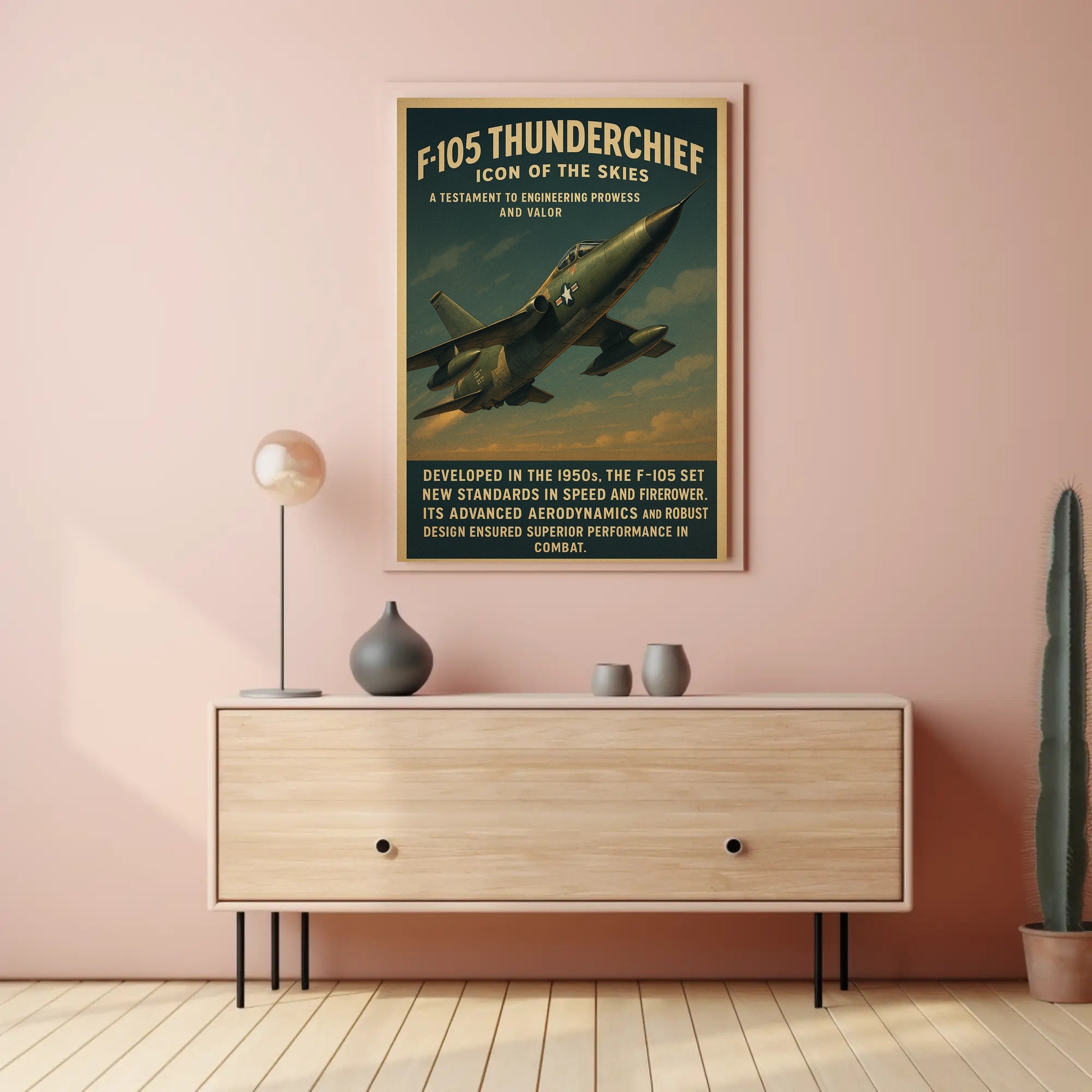 F-105 Thunderchief Icon Of The Skies Poster PosterGoat