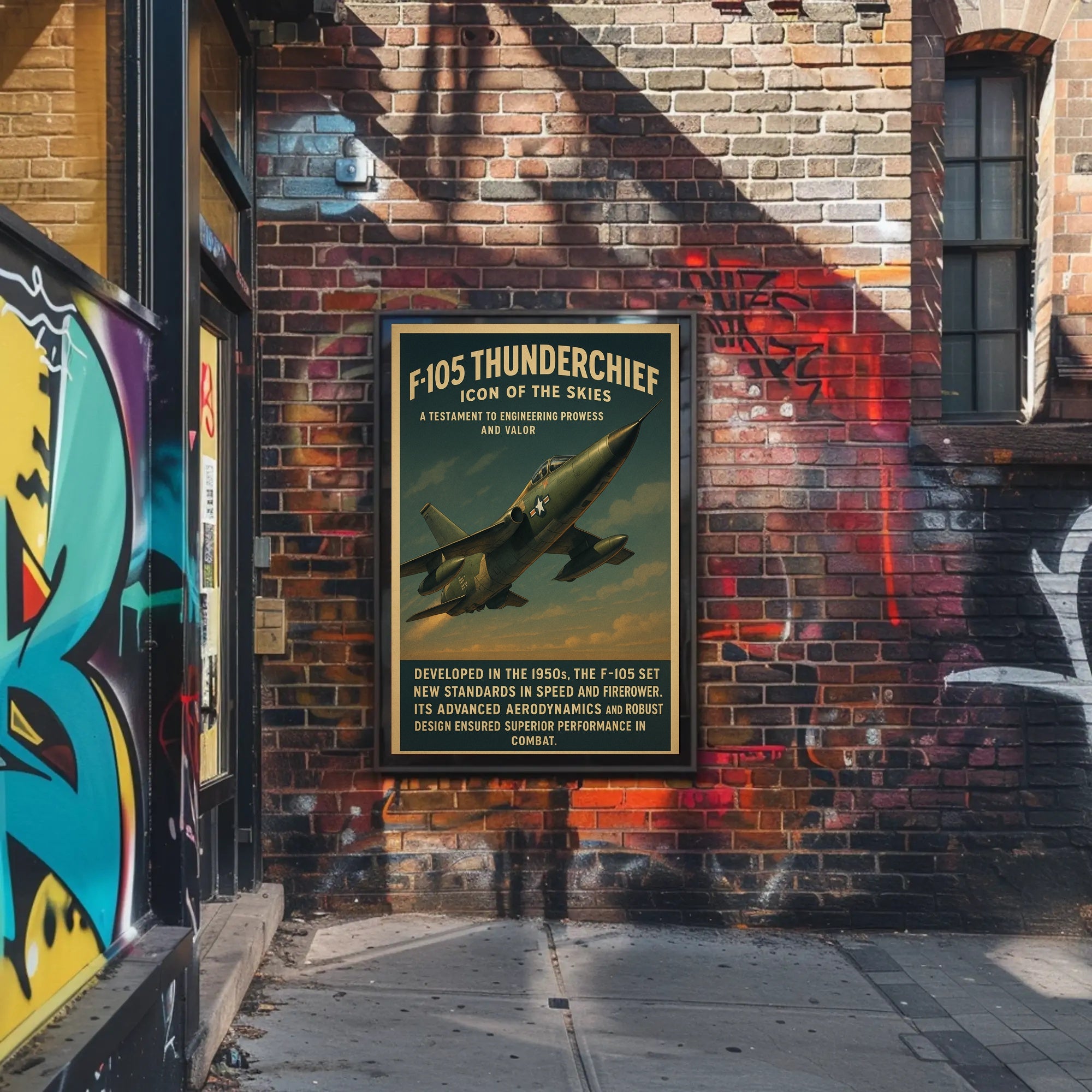 F-105 Thunderchief Icon Of The Skies Poster PosterGoat