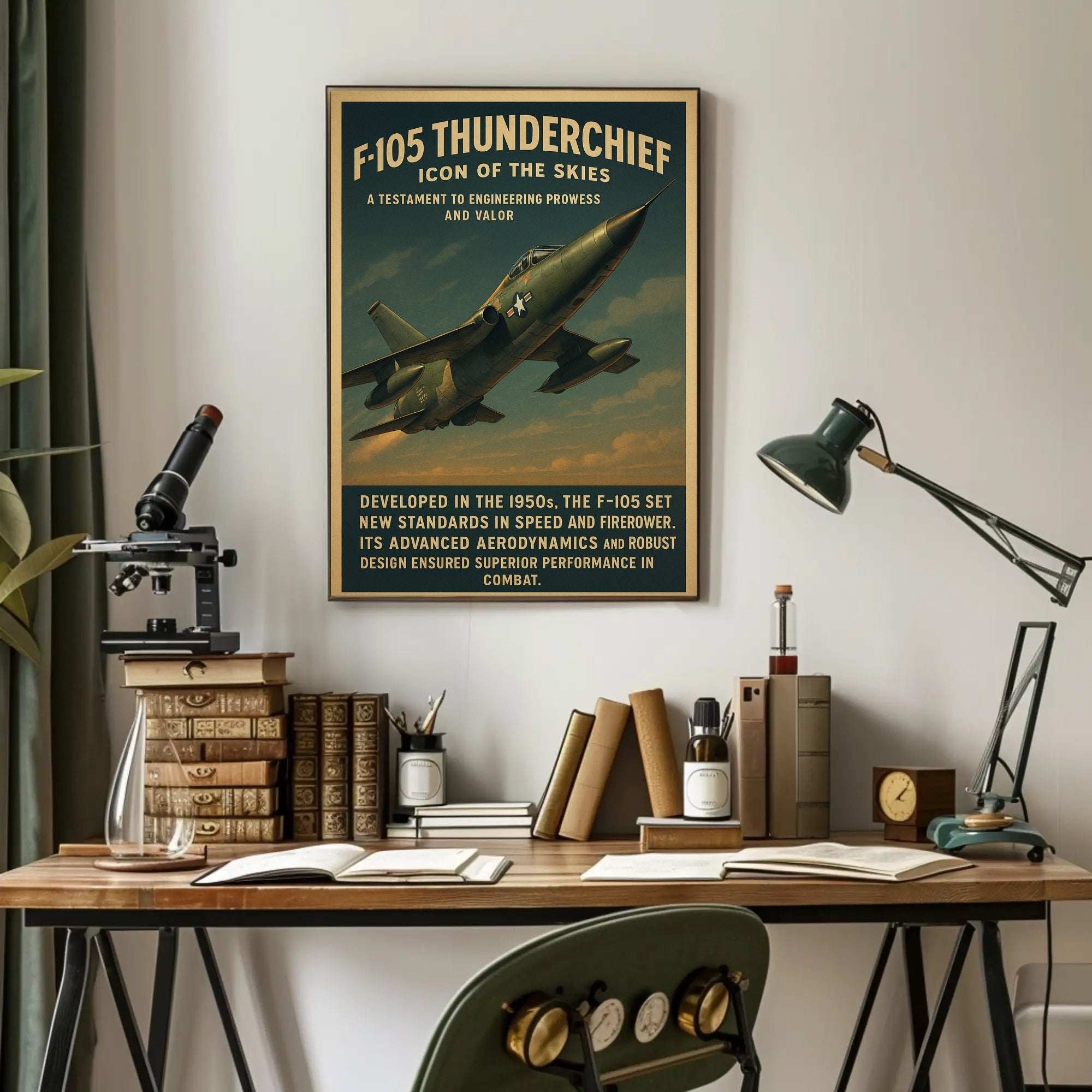 F-105 Thunderchief Icon Of The Skies Poster PosterGoat