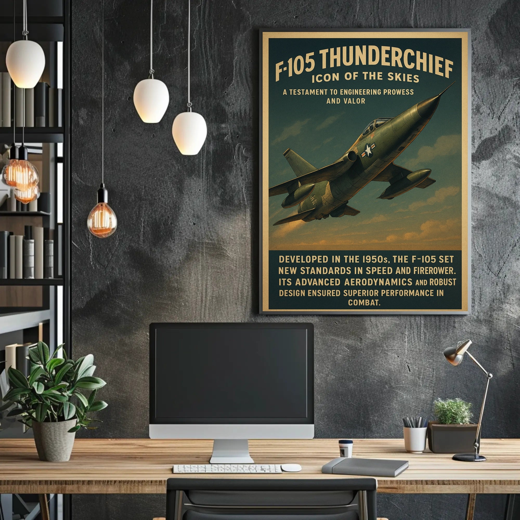 F-105 Thunderchief Icon Of The Skies Poster PosterGoat