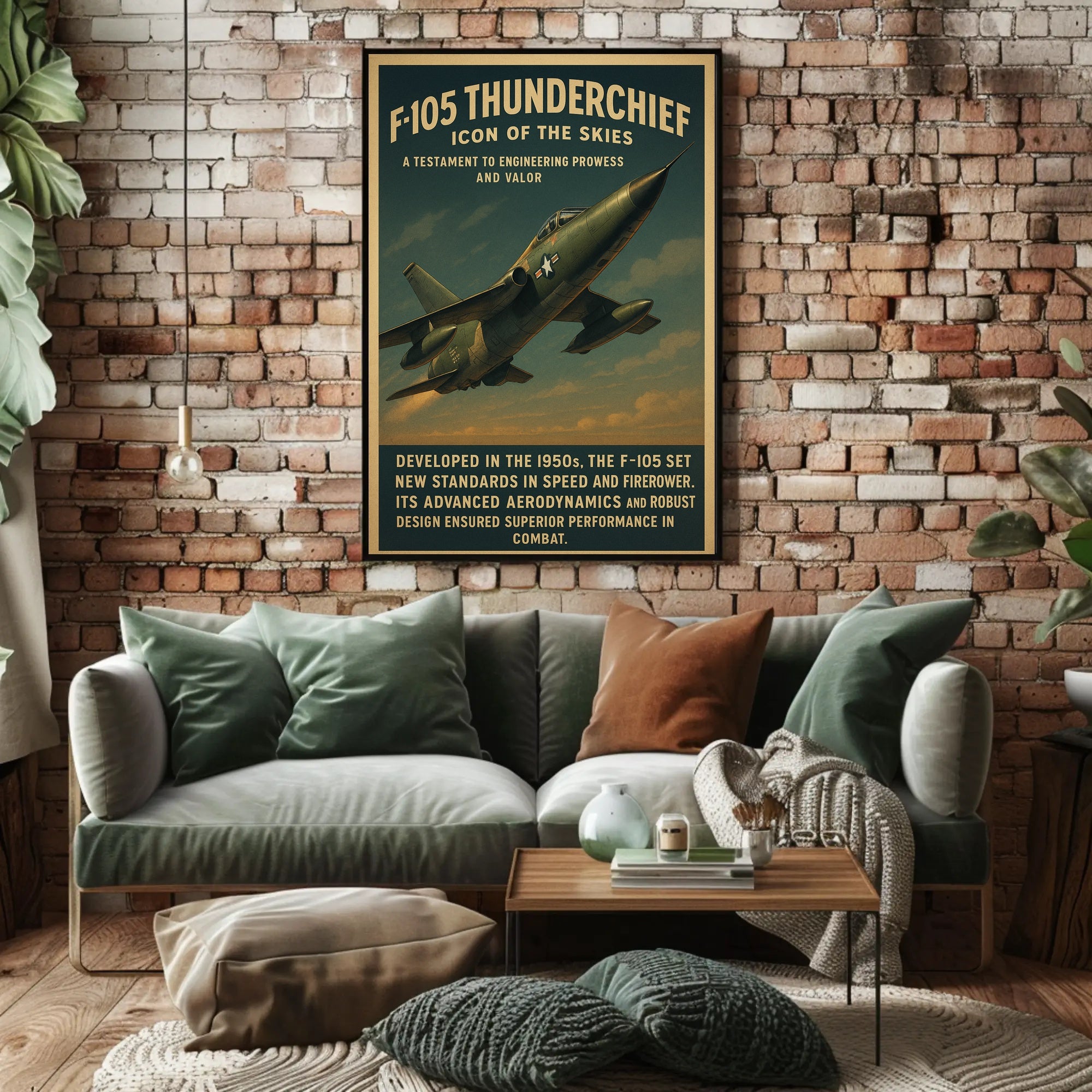 F-105 Thunderchief Icon Of The Skies Poster PosterGoat