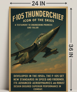 F-105 Thunderchief Icon Of The Skies Poster PosterGoat