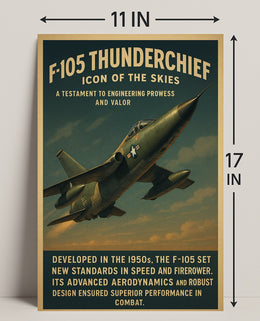 F-105 Thunderchief Icon Of The Skies Poster PosterGoat