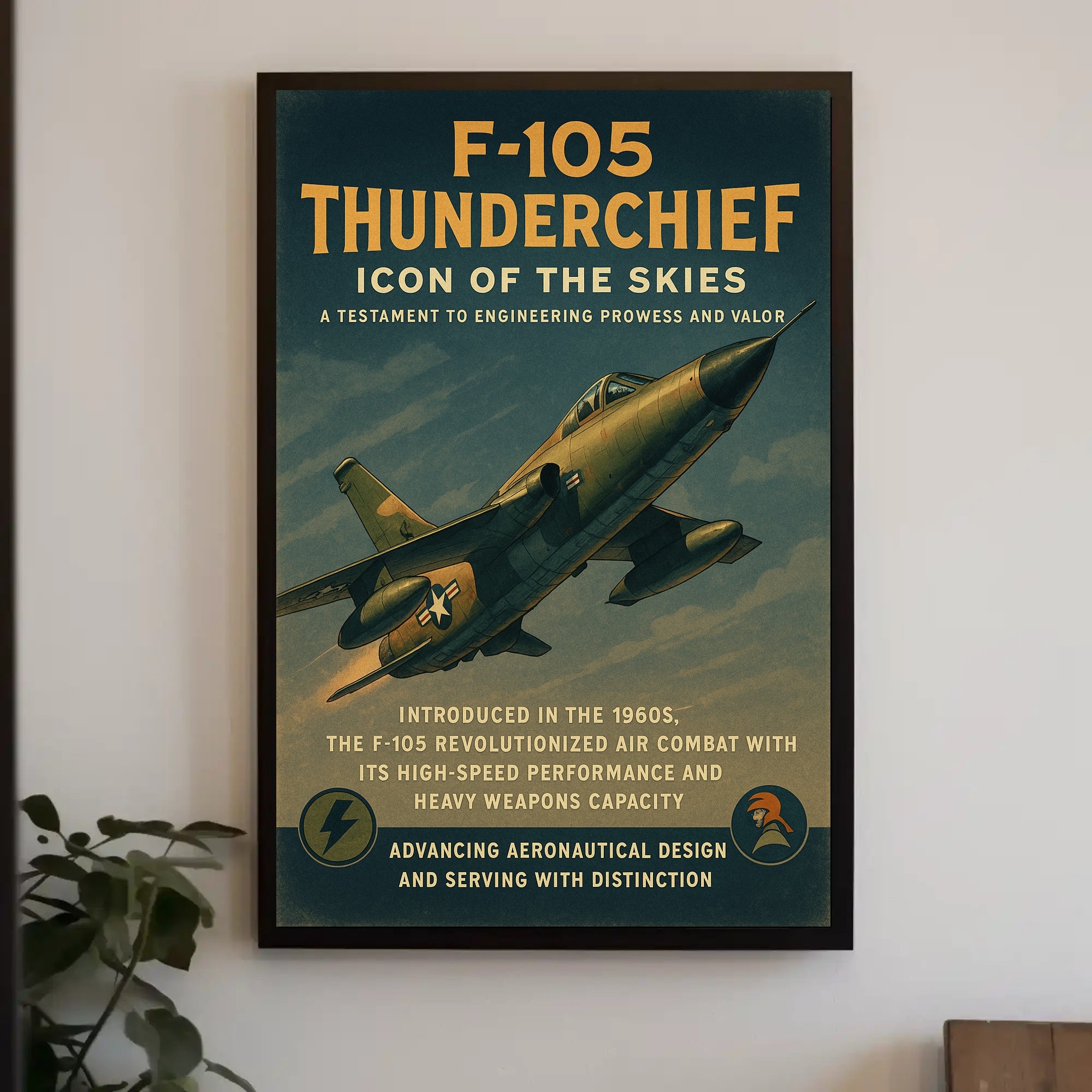F-105 Thunderchief Icon Of The Skies Poster PosterGoat