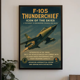 F-105 Thunderchief Icon Of The Skies Poster PosterGoat