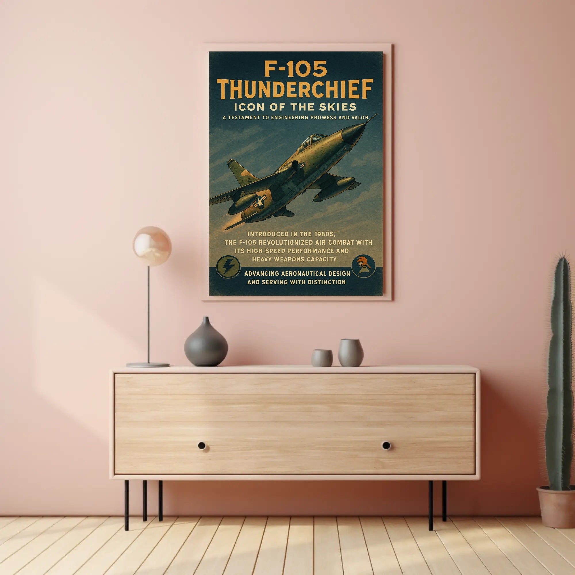F-105 Thunderchief Icon Of The Skies Poster PosterGoat