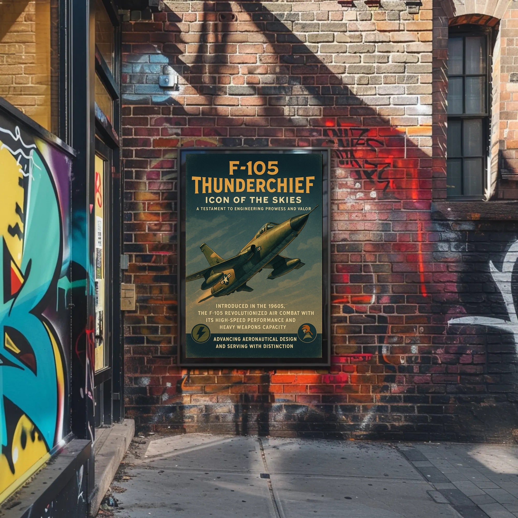 F-105 Thunderchief Icon Of The Skies Poster PosterGoat