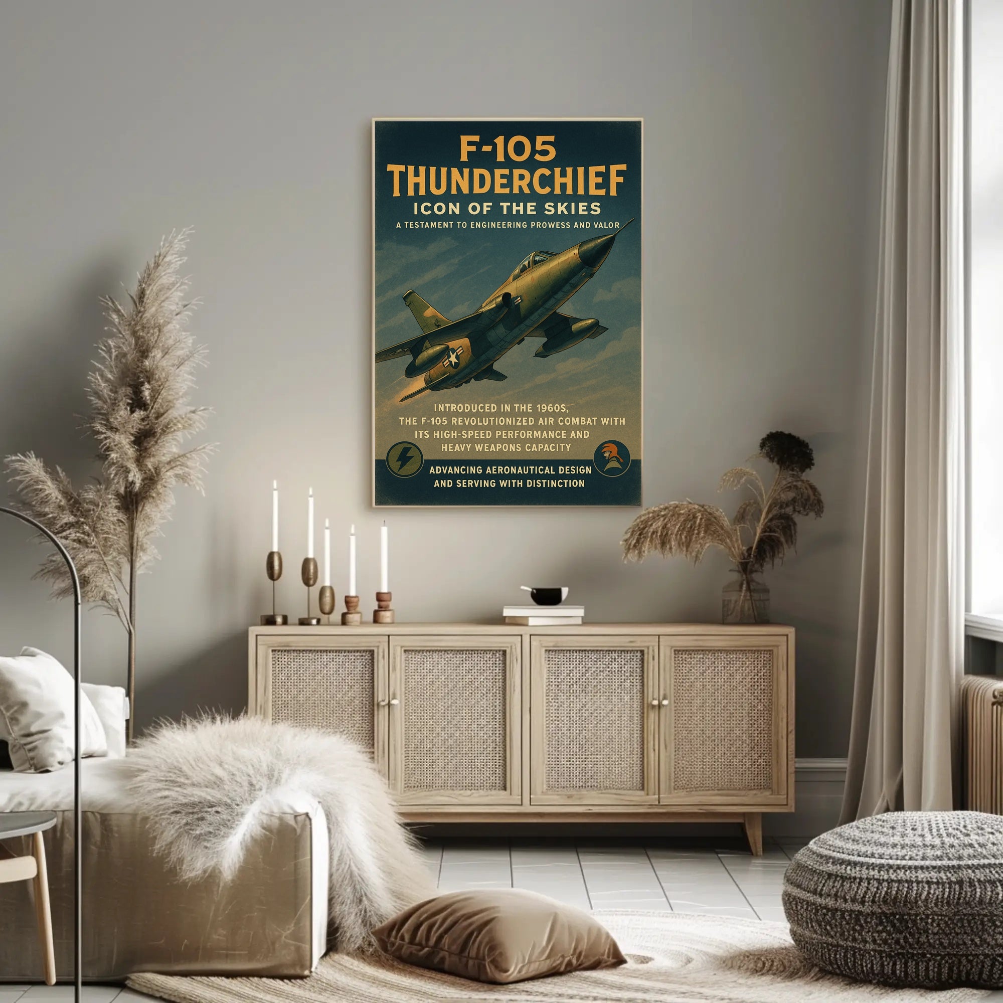 F-105 Thunderchief Icon Of The Skies Poster PosterGoat