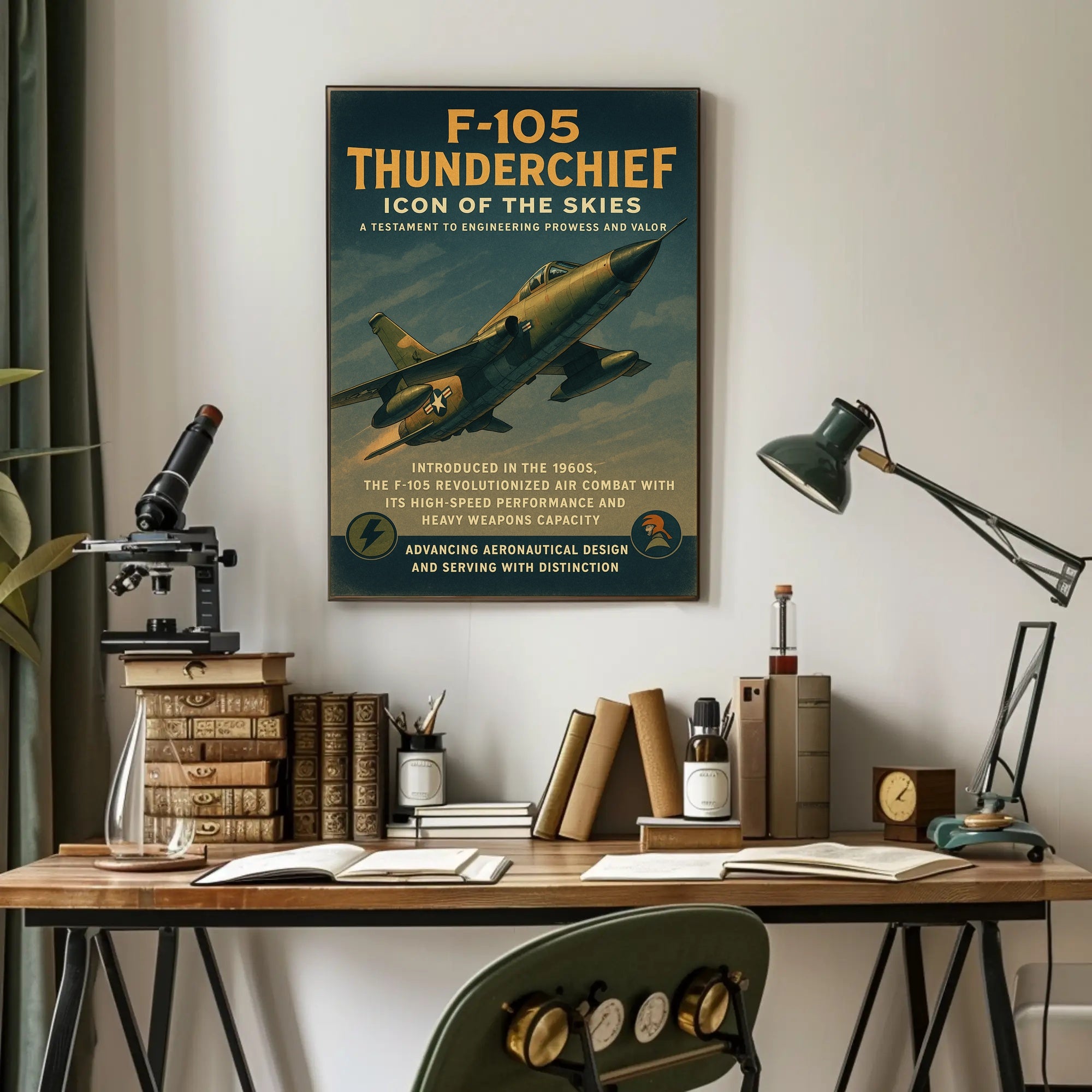 F-105 Thunderchief Icon Of The Skies Poster PosterGoat